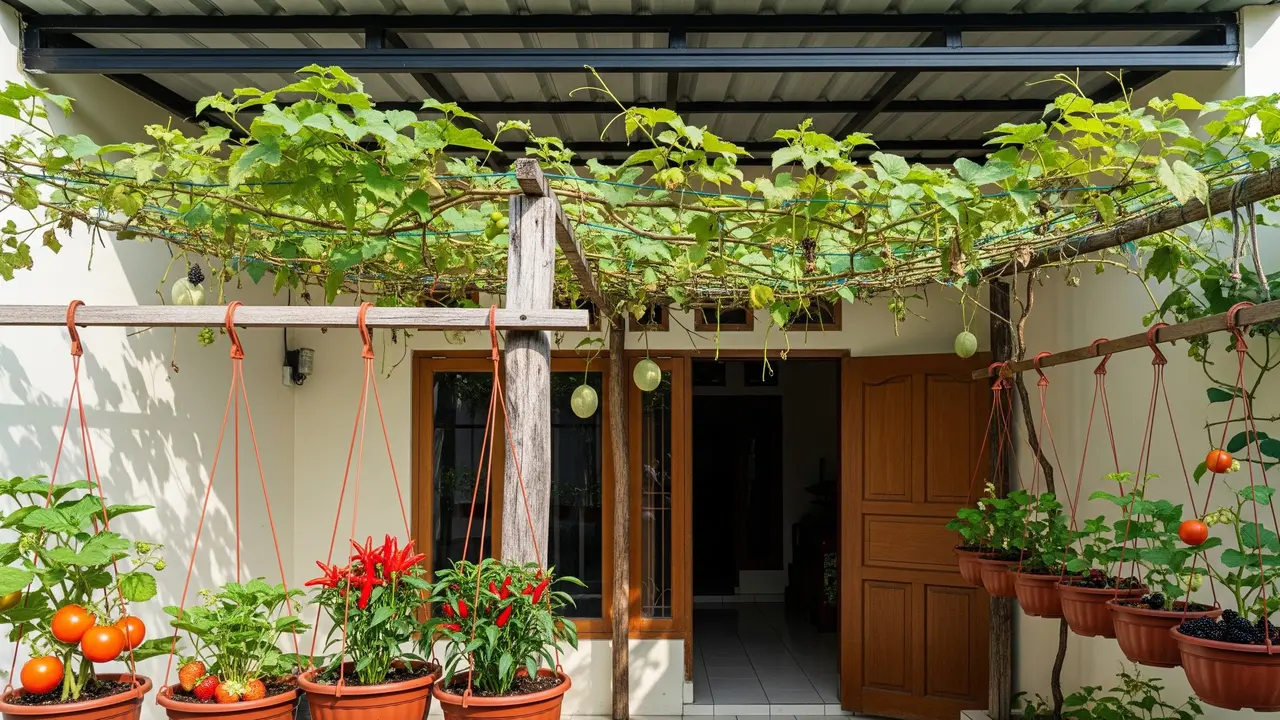Kebun Buah Gantung di Teras Rumah