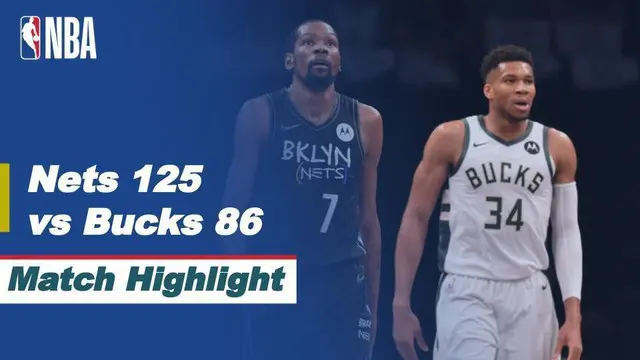 VIDEO: Highlights Semifinal NBA Playoffs, Brooklyn Nets Unggul 2-0 atas Milwaukee Bucks Setelah Menang 125-86