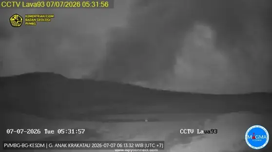 Kondisi Terkini Gunung Anak Krakatau, Abu Kelabu Kembali Membubung