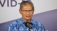 Juru Bicara Pemerintah untuk Penanganan COVID-19 di Indonesia, Achmad Yurianto saat konferensi pers Corona di Graha BNPB, Jakarta, Kamis (28/5/2020). (Dok Badan Nasional Penanggulangan Bencana/BNPB)