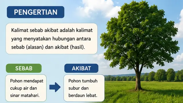 Contoh Kalimat Sebab Akibat