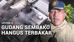 Detik-Detik Kebakaran Gudang Sembako di Kawasan Pulogadung