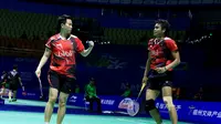 Tontowi Ahmad/Liliyana Natsir dipaksa bermain selama satu jam enam menit untuk lolos ke semifinal China Open Super Series Premier 2016. (Humas PP PBSI)