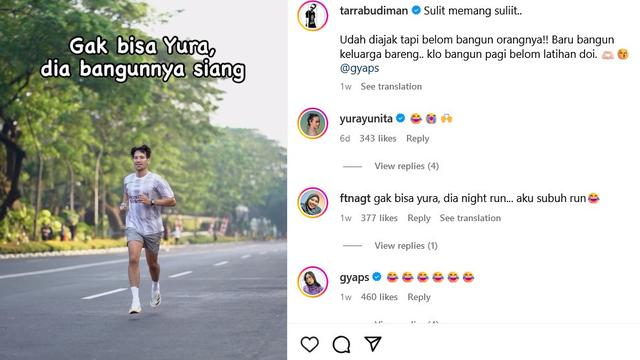 Unggahan Tarra Budiman. (Instagram/ tarrabudiman)