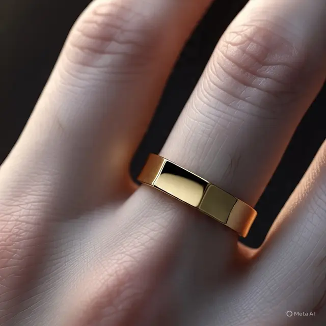 Cincin Emas Ring Polos. (Liputan6.com/MetaAI)