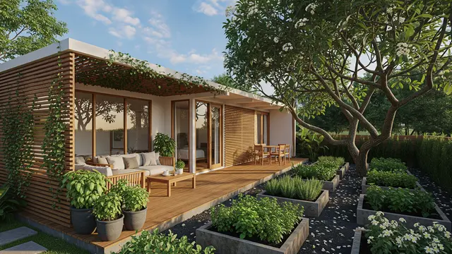 Model Rumah Mungil Tapi Punya Kebun dan Teras Samping yang Lega