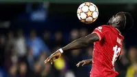 Sadio Mane tampil luar biasa dengan menorehkan satu gol saat melawan Villarreal. Mane juga mencatatakan 100 persen dribble sukses dan mengirim dua operan kunci. (AP/Jose Breton)