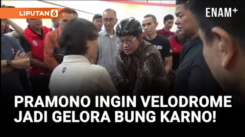 VIDEO: Mirip Atlet! Pramono Anung Jajal Sepeda Balap di Velodrome