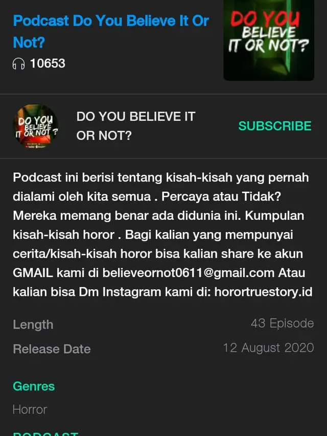 Do You Believe It Or Not?
