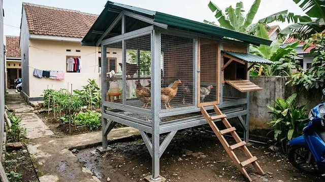 9 Model Kandang Ayam Panggung Biar Aman dari Banjir dan Predator
