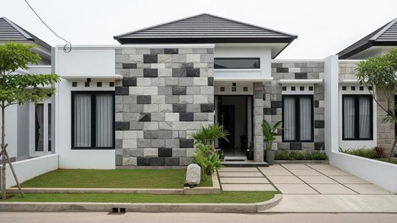 8 Model Batu Alam Depan Rumah Minimalis, Jadi Elegan Meski Tak Besar