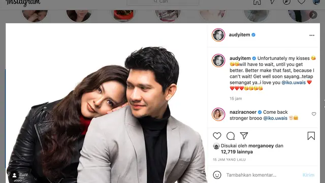 Unggahan Audy Item soal Iko Uwais. (Foto: Instagram @audyitem)