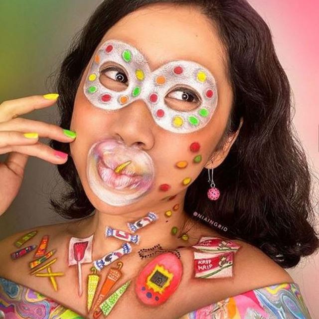 Seperti Nyata 4 Kuliner Indonesia Digambar Di Muka Pakai Teknik