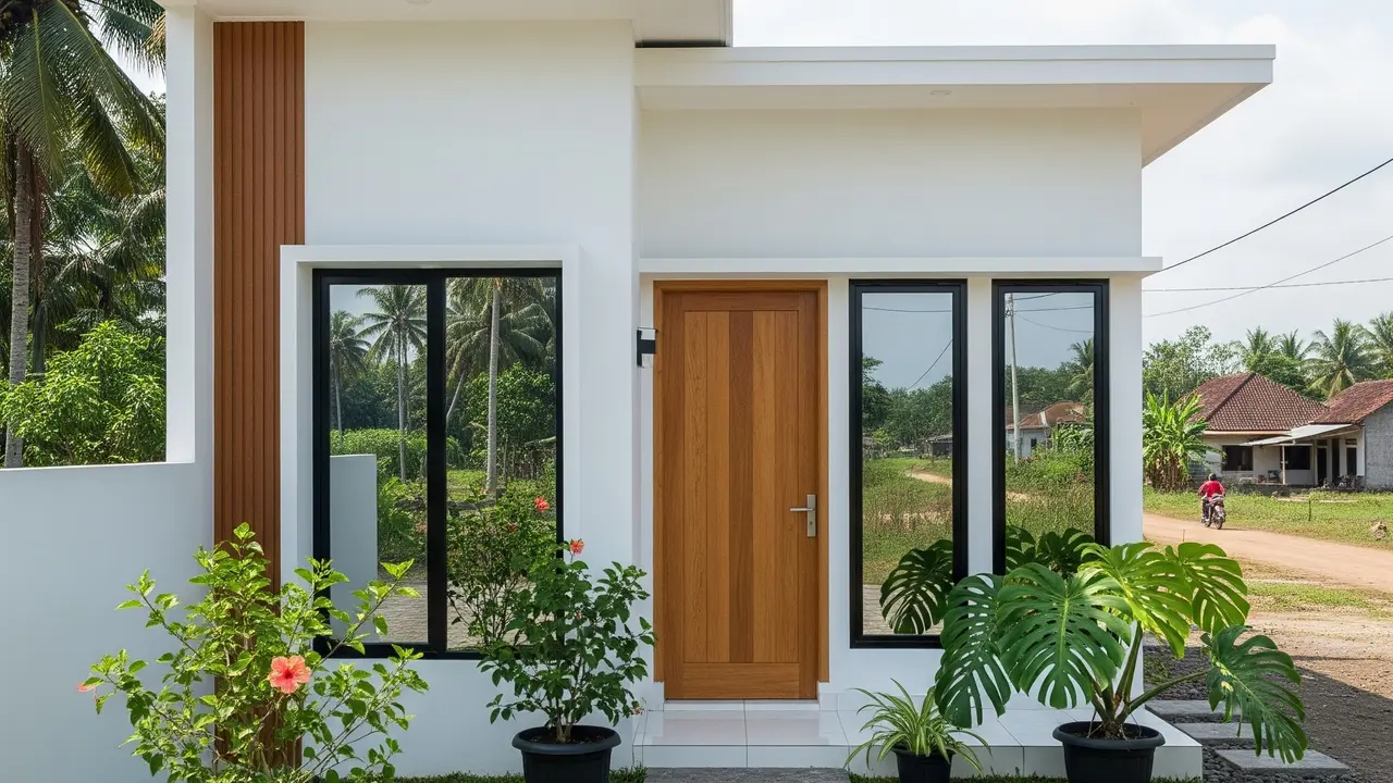 Model Rumah Sederhana Tapi Mewah dengan Atap Modern 2025