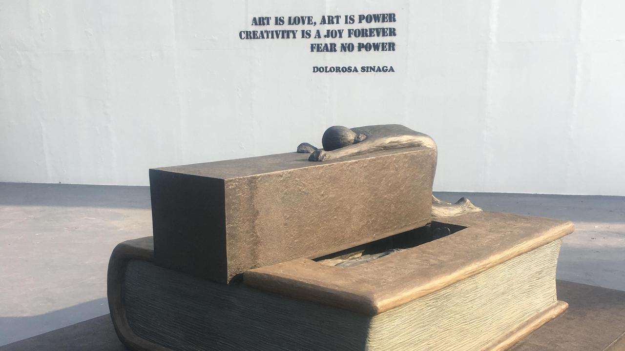 Monument of Indonesian History of Mass Murdered 1965-1966 by Dolorosa Sinaga. Photo by: Denny Marhendri.