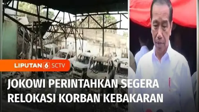 Presiden Joko Widodo mengunjungi korban kebakaran Depo Pertamina Plumpang, Jakarta Utara. Presiden menginginkan relokasi segera dilakukan agar kejadian serupa tidak terjadi di masa mendatang.