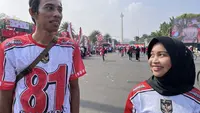 Cerita Sejoli dari Bogor Berangkat Subuh Demi Rayakan HUT RI di Monas