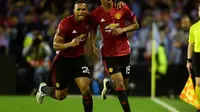 Marcus Rashford mencetak gol untuk Manchester United dalam laga melawan Celta Vigo (4/5/2017). (AFP/Miguel Riopa)