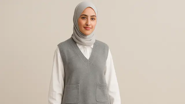 Inspirasi Vest Outfits Hijab