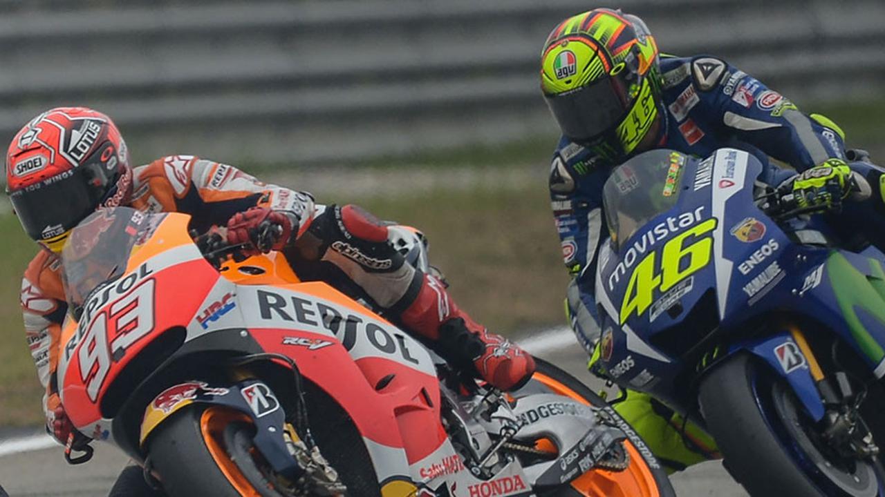 Marc Marquez dan Valentino Rossi © AFP