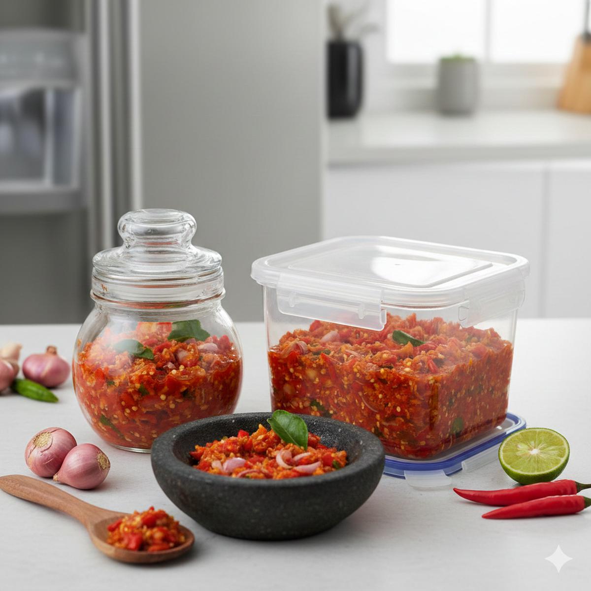 Cara Membuat Sambal Bawang Mentah (Foto: Gemini AI)
