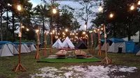 Camping di sela hamparan salju bisa dilakukan di Yogyakarta (Liputan6.com/ Switzy Sabandar)