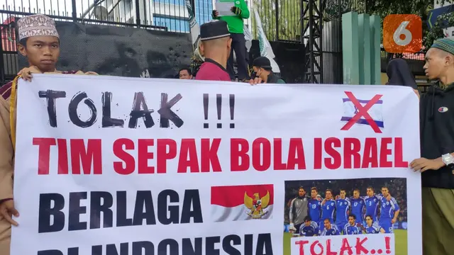 FPI Sulsel Tolak kedatangan Timnas Israel ke Indonesia (Liputan6.com/Fauzan)