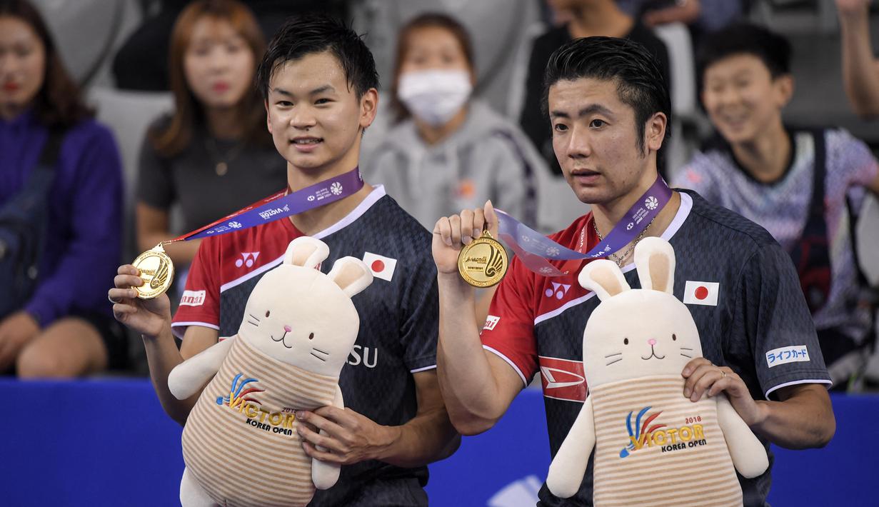 Yuta Watanabe. Saking imutnya rupa dan penampilan dari pasangan Hiroyuki Endo di ganda putra ini, ia kerap dipanggil dengan julukan "Dedek Yuta" ataupun "Atuy", berasal dari namanya yang dibaca terbalik. (AFP/Ed Jones)