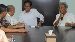 Kedatangan Jokowi untuk melakukan diskusi dengan para praktisi hukum, terkait masalah hukum yang terjadi di Indonesia. (Liputan6.com/Herman Zakharia)