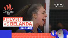 Berita video highlights laga Pool 5 Volleyball Nations League Putri 2022 antara Jepang melawan Belanda, Kamis (30/6/2022) pagi hari WIB.