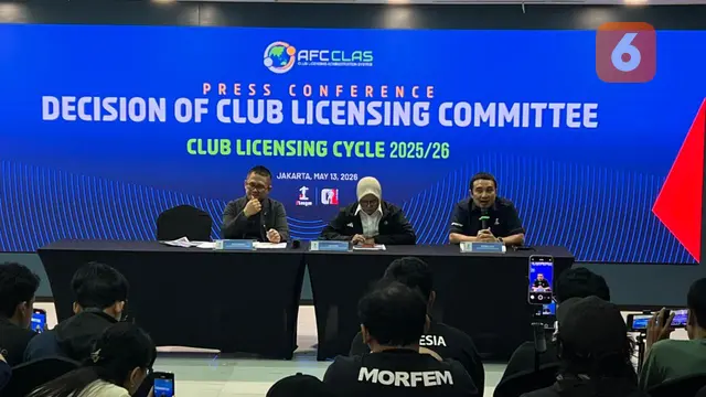 Konferensi pers keputusan Club Licensing Comitte I.League 2025/2026