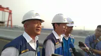 Direktur Utama PT Jasa Marga Jalanlayang Cikampek Djoko Dwijono menyatakan kesiapan tol layang Japek telah mencapai 99,96 persen. Liputan6.com/Athika