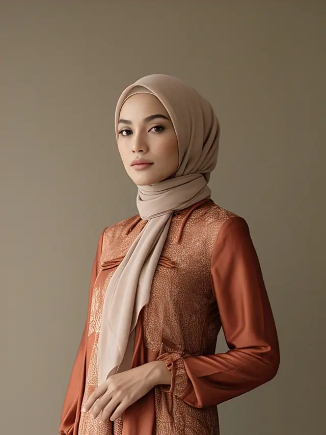 Gamis Brokat Terracotta 2025