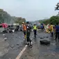 Kecelakaan beruntun terjadi  di kilometer 91 Jalan Tol Purbaleunyi arah Jakarta, Senin (02/09/2019). (Dok JasaMarga)