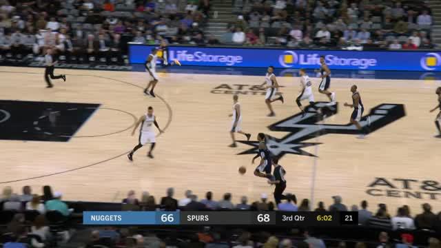 Berita video game recap NBA 2017-2018 antara San Antonio Spurs melawan Denver Nuggets dengan skor 106-104.