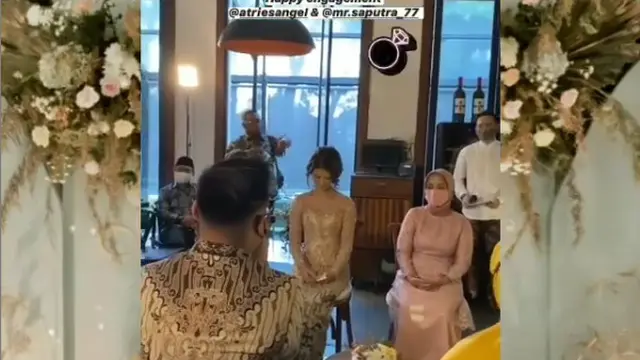 6 Momen Pertunangan Atries Angel Mantan Chef Juna dan Kekasih