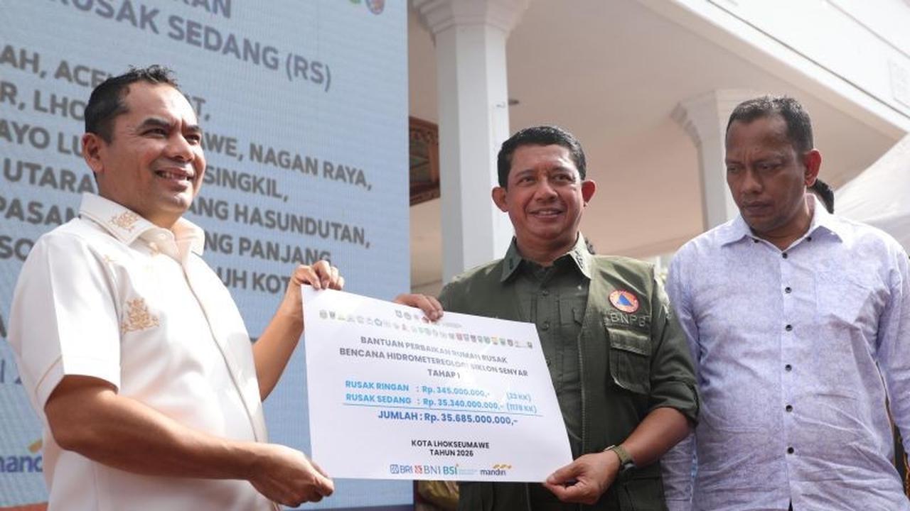 BNPB Pastikan 17 Ribu Lebih KK Terima Dana Stimulan Perbaikan Rumah Tahap I, Total Rp369,5 Miliar