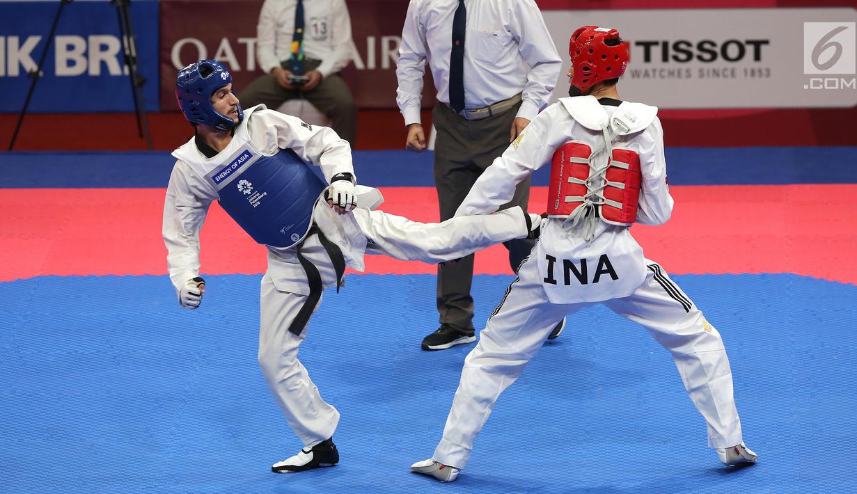 FOTO Aksi Ibrahim Zarman Tekuk Atlet Taekwondo Pakistan  