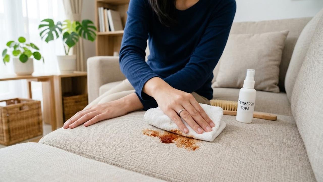 Cara Menghilangkan Noda Makanan di Sofa Kain Tanpa Perlu Memanggil Teknisi