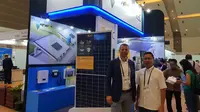 Paulus Adi Wahono bersama Arnout Hendrik dalam Pameran Solar & Energy Storage Expo 2018