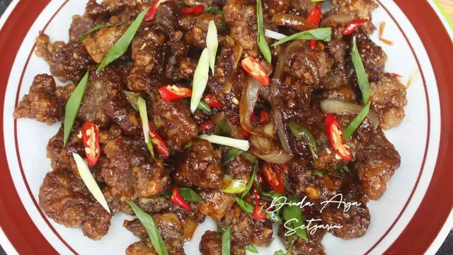 resep Mongolian Crispy Beef dari akun @dindaaryasetyarini