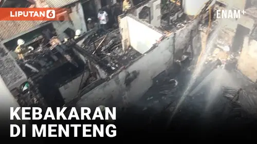 VIDEO: 7 Rumah Ludes Terbakar di Area Menteng Jakarta Pusat