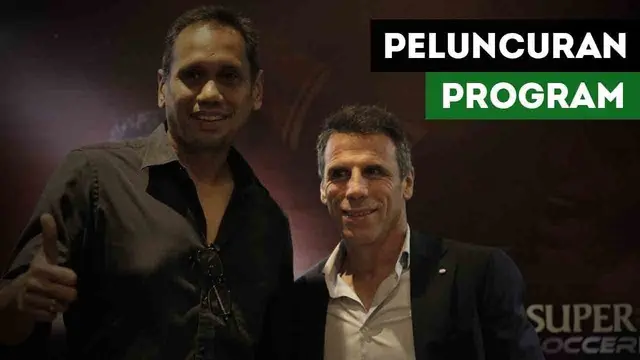 Gianfranco Zola menghadiri peluncuran program baru yang dibuat SuperSoccer TV.