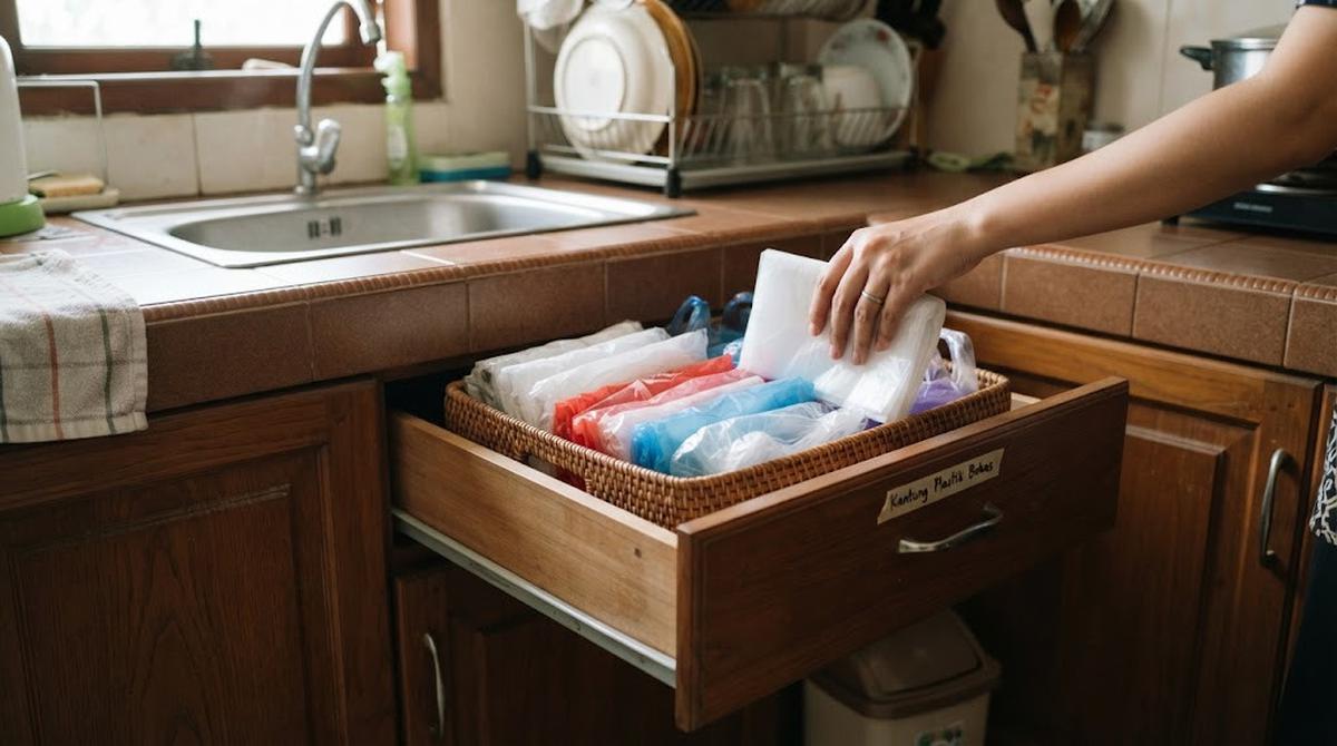 Trik Menyimpan Kantong Plastik Bekas agar Tidak Menggunung