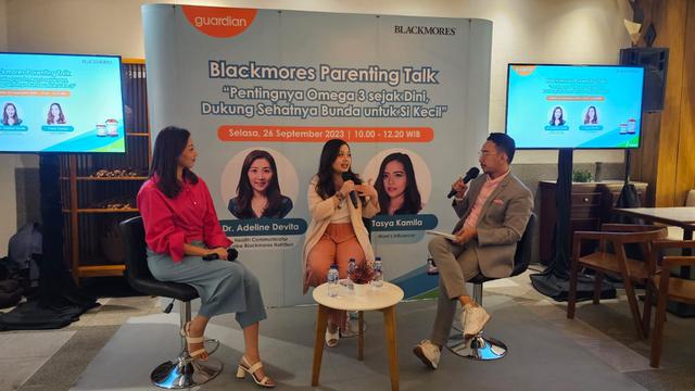Tasya Kamila kala menjadi bintang tamu parenting talk “Pentingnya Omega 3 Sejak Dini, Dukung Sehatnya Bunda untuk Si Kecil” di Jakarta, Selasa (26/9/2023). (Foto: Dok. Istimewa)