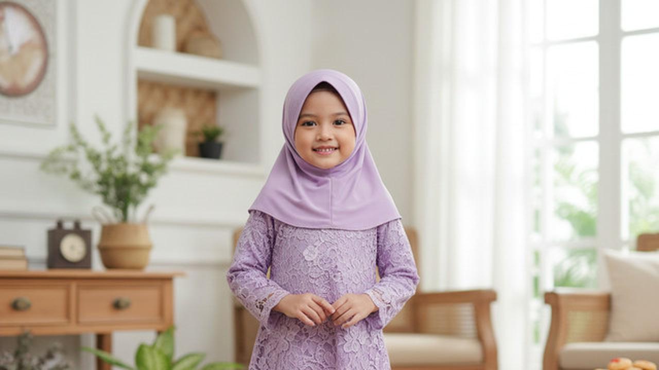7 Model Baju Anak Brokat Kombinasi Polos, Inspirasi Busana Lebaran 2026