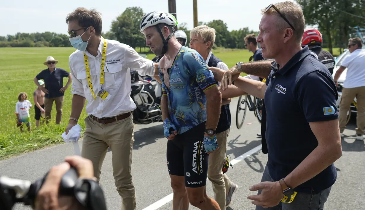Dianggap sebagai sprinter terbaik di dunia balap sepeda, Cavendish saat ini menyamai rekor kememnangan etape milik pebalap Belgia Eddy Merckx. (AP Photo/Thibault Camus)