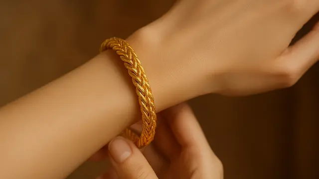 Gelang Emas 12 Gram 24 Karat Model Klasik Lilit