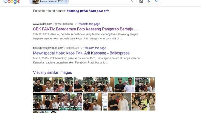 Penelusuran Foto Kaesang Pangarep Kenakan Kaus Simbol PKI