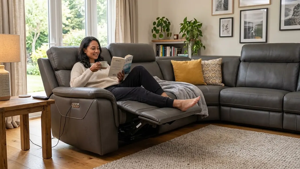 Ilustrasi Sofa Recliner Electric untuk Rileksasi Optimal/AI Generated